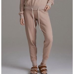 Varley Alice Sweatpants Praline & Ivory Sz Small